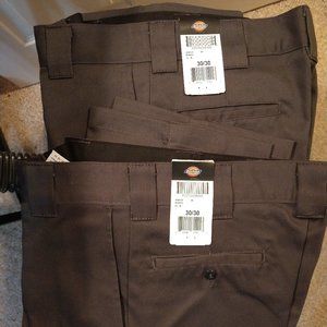 2 Pair of Dickies Flat Front Work Pants - NWT - size 30x30